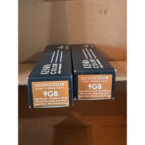 Kenra Demi Permanent Hair Color 9GB Light Blonde Gold Brown Beige 2 pack